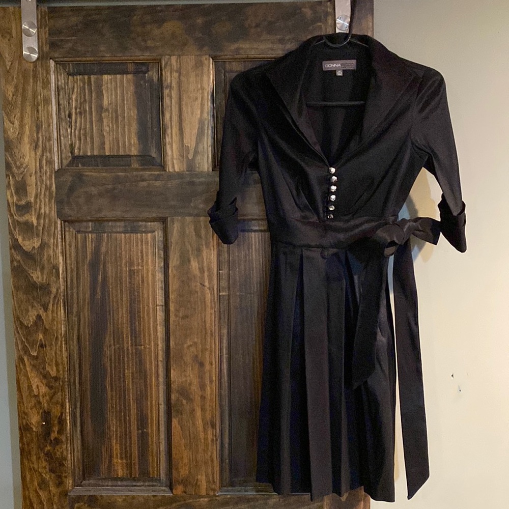 Black a-line cocktail dress
